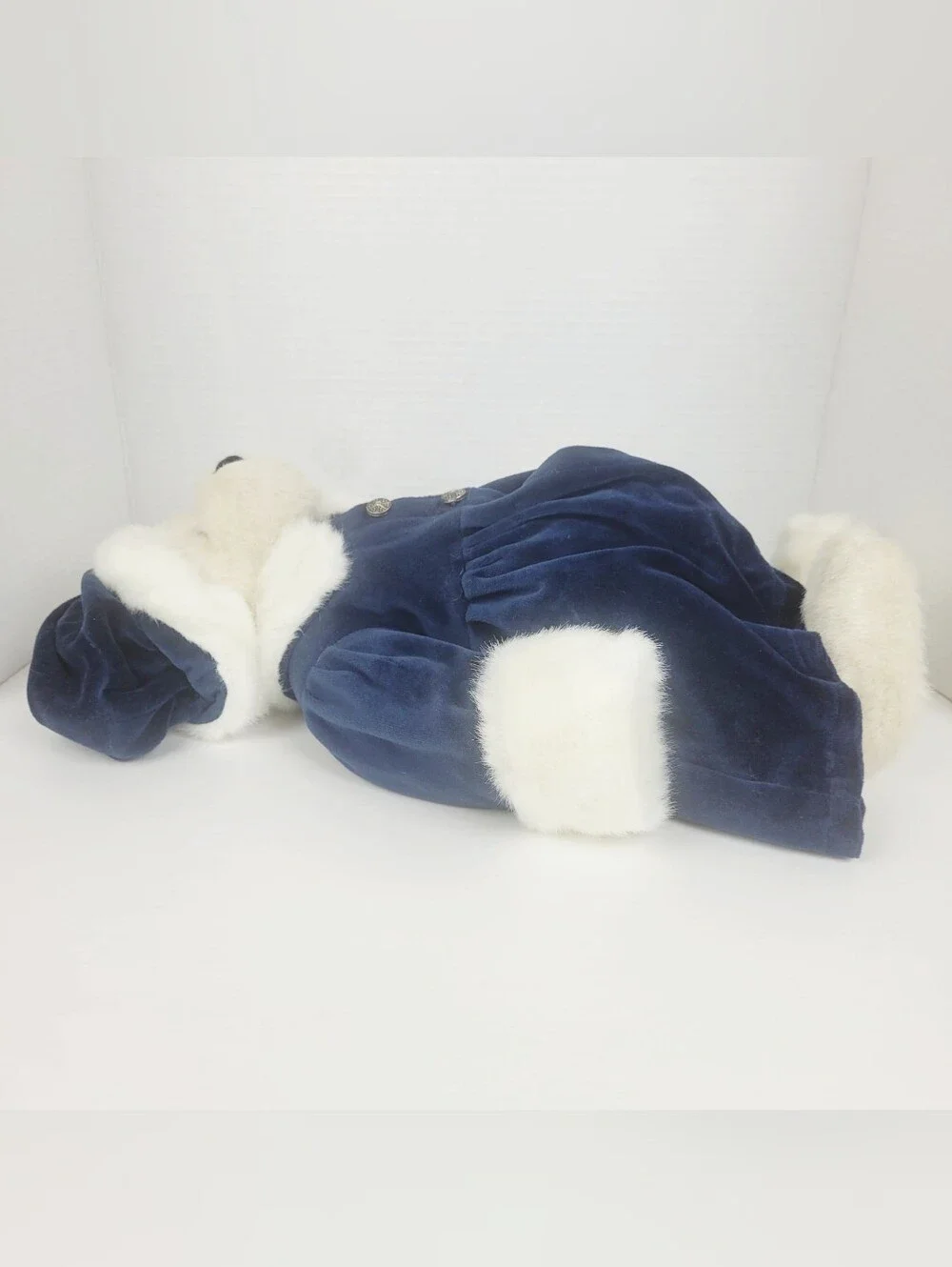 Vtg 1998~Boyds Bears Alexis Bearriman Plush~Bearwear Blue Velvet Dress~17